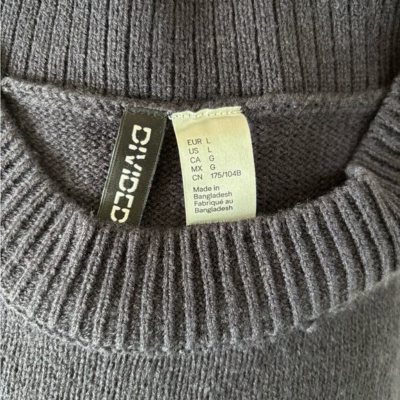 Divided Navy and Tan Striped Sweater - Picture 2 of 2